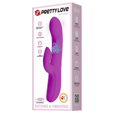 Pretty Love Anthony Rechargeable Sucking & Vibrating Rabbit Massager Purple Rabbit Vibrators